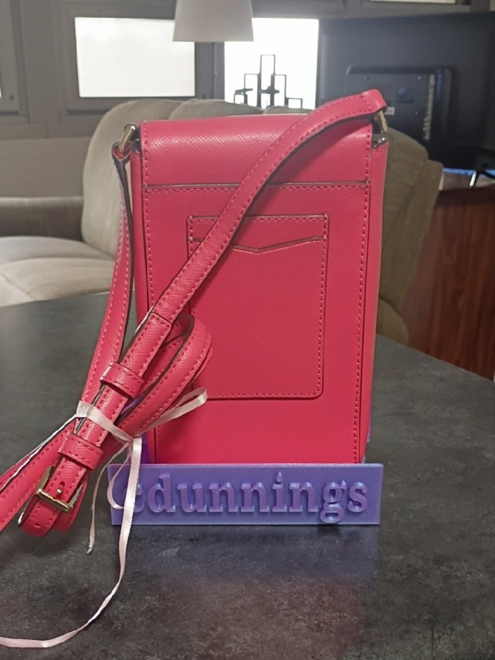 Kate Spade Staci North/South Flap Coral Crossbody Phone Bag Approx. 4.5"x7.5" - Picture 3 of 3